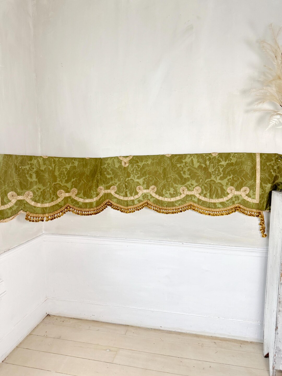 Cantonnière Velours Français Années 50 - Dorée - 4 Yards - Lambrequin