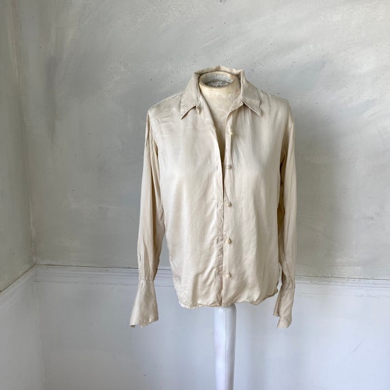 French Silk Blouse Woman's Blouse French Workwear… - image 6