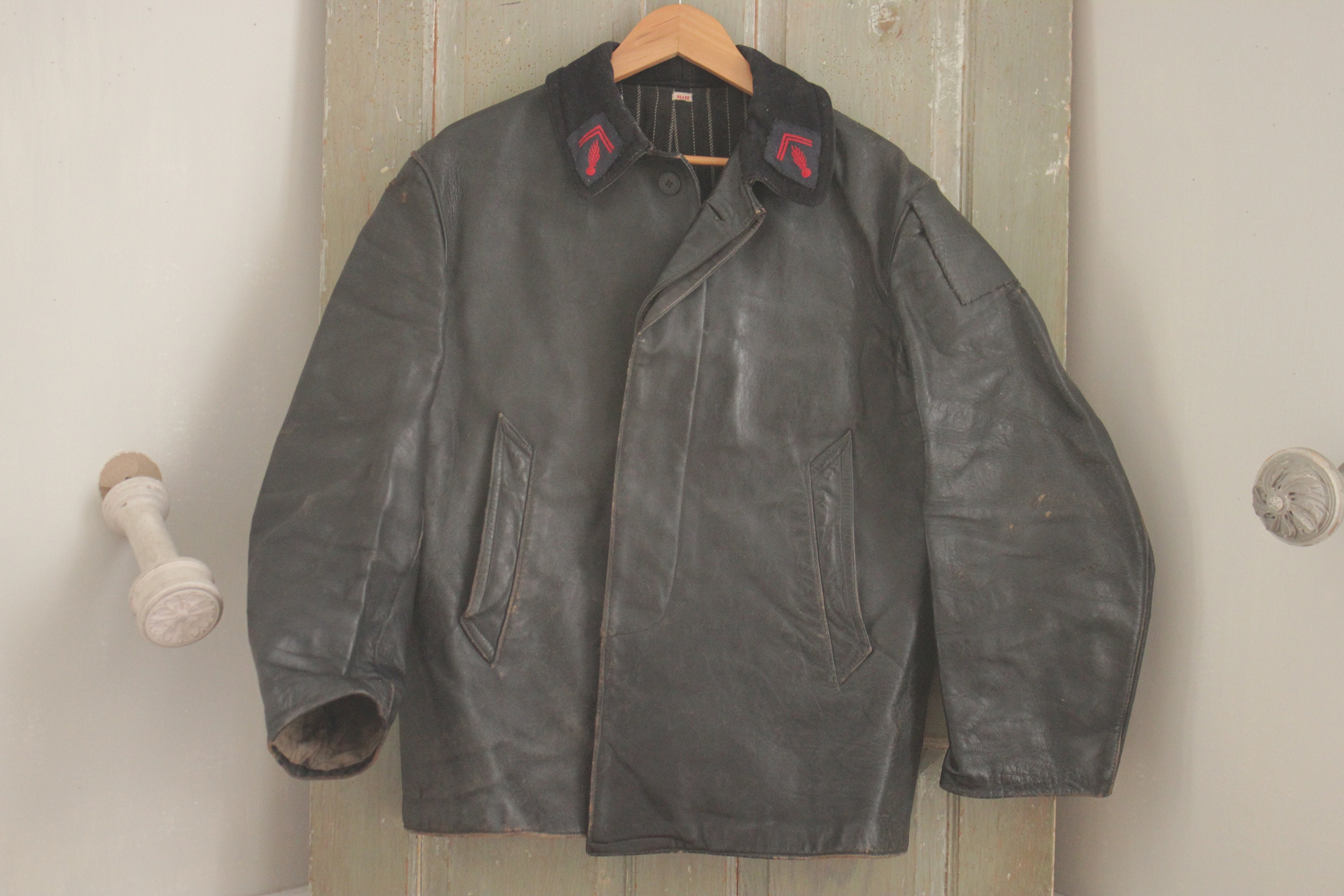 Veste pompier cuir hotsell