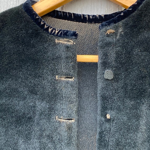 Antique  mohair Victorian Muff + coat jacket Fren… - image 4
