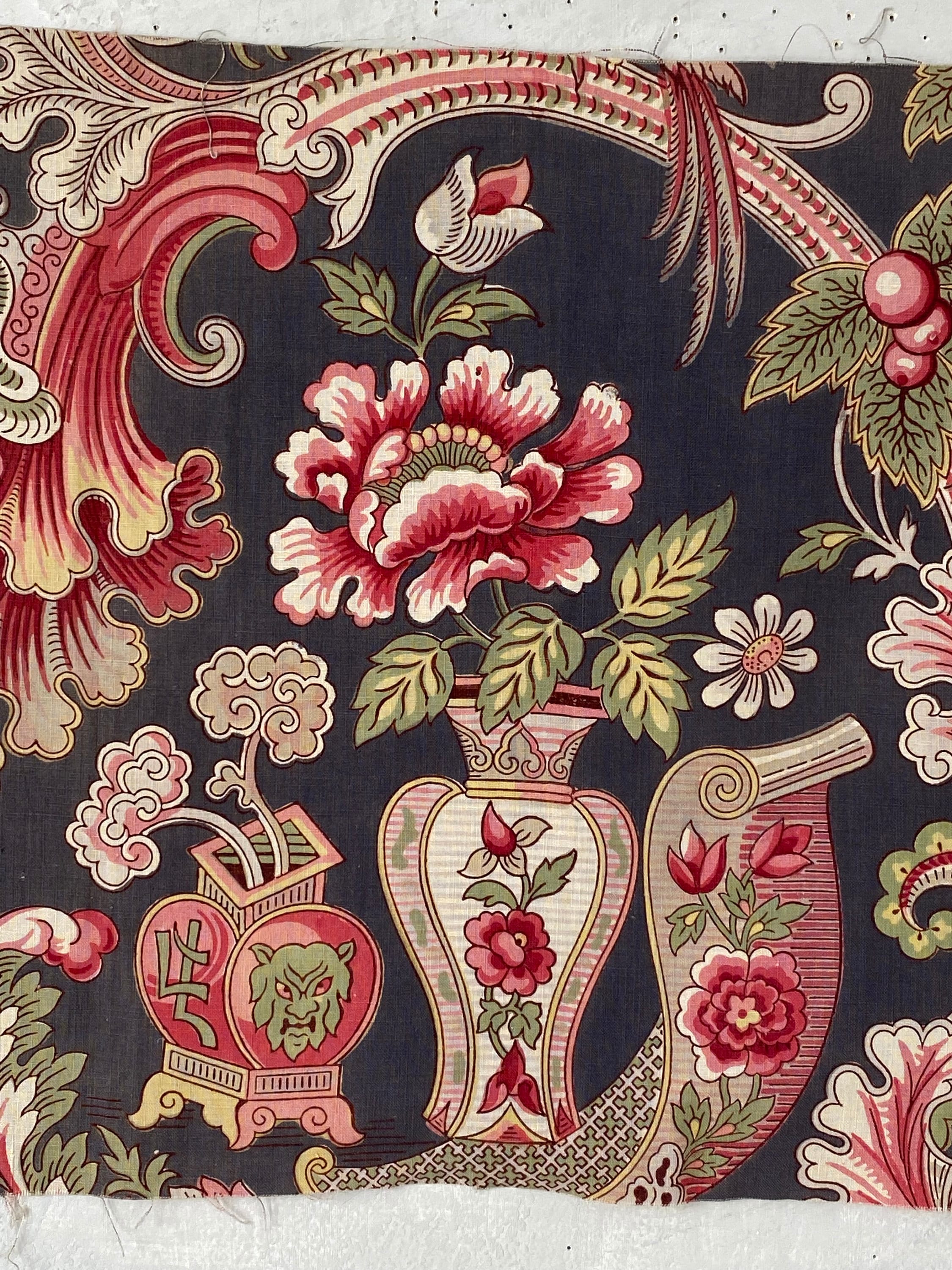 洋書　FRENCH TEXTILES French Fabric 19th Century Old Printed Cotton C1870 Eco-friendly