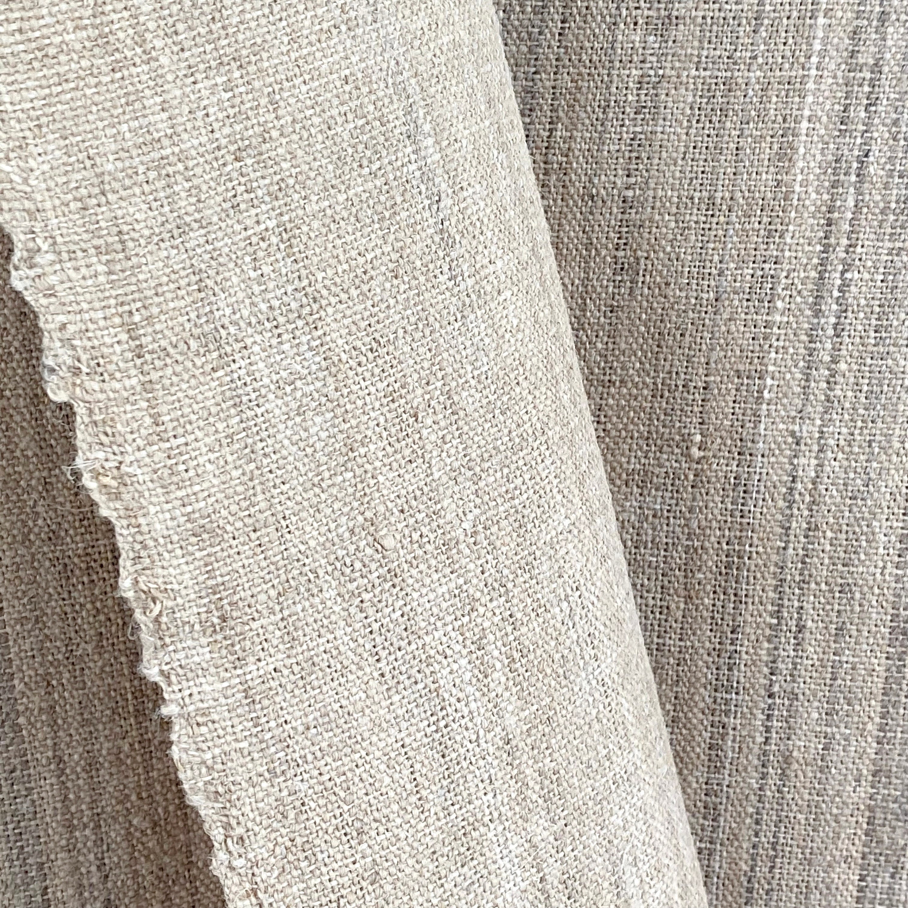 Gorgeous Heavy Hemp Flax Sheet Antique Handwoven Warm Tone