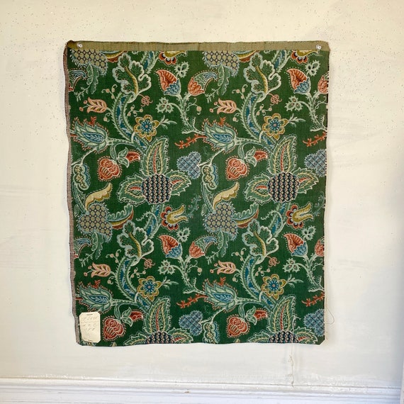 フランスヴィンテージ タペストリー ジャカード織り アンティーク ラスト インディエンヌ ジャコビアン ヌーボー 1926年