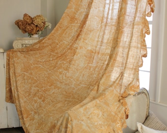 Caramel Toile de Jouy Historic Antique Curtain Fabric The Textile TrunkUnique window treatment