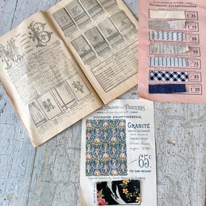 RARE 1899 Printemps Paris Catalogue Curtains Lingerie lace clothing antique vintage style Victorian fabric samples magazine eco-friendly