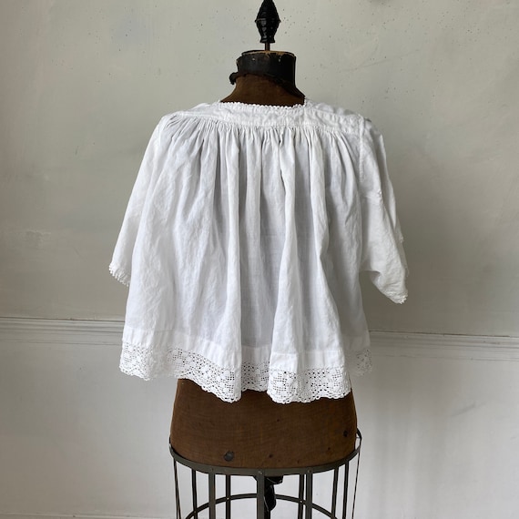 French CHOIR shirt Vintage White Blouse with lace… - image 8