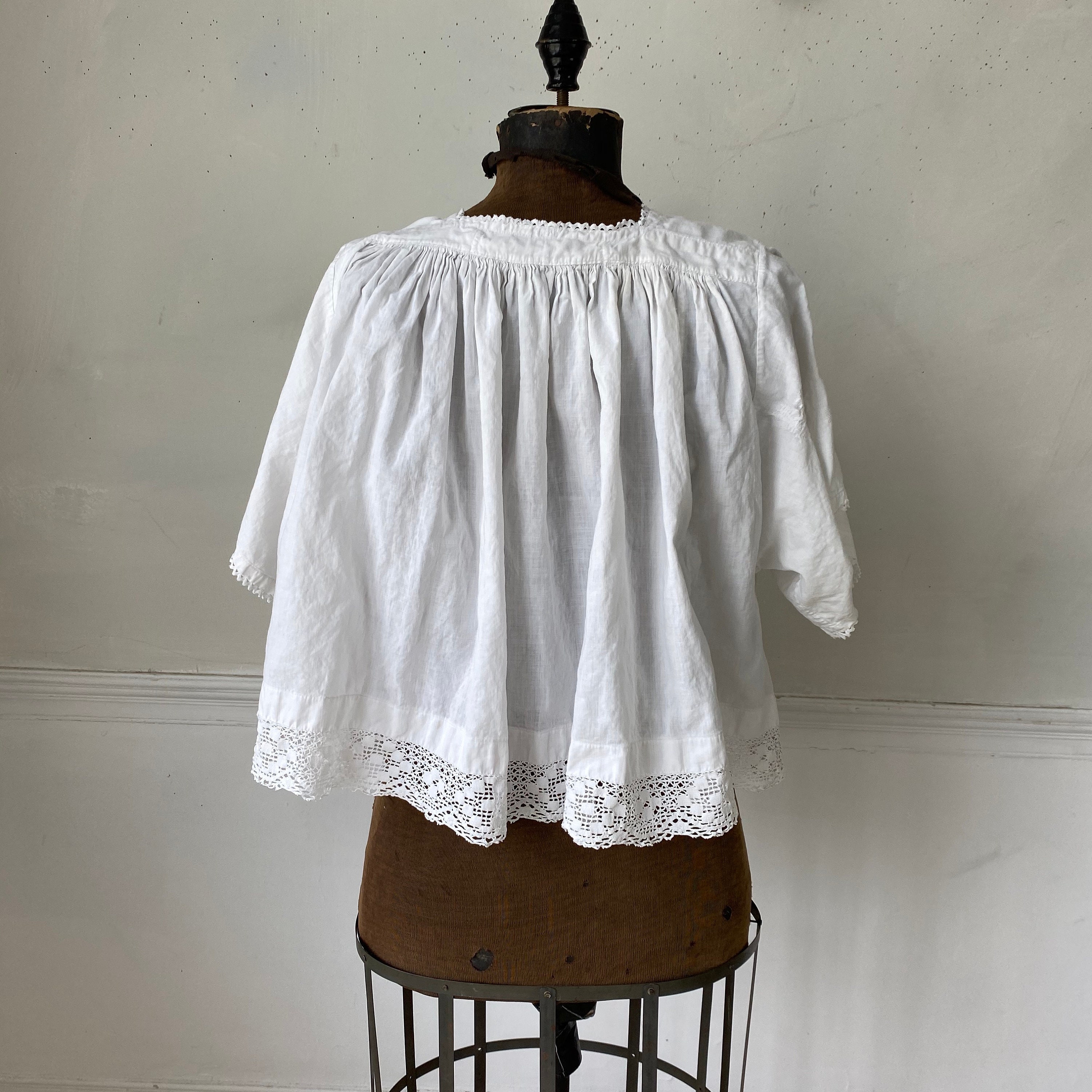 French CHOIR shirt Vintage White Blouse with lace RARE | Etsy