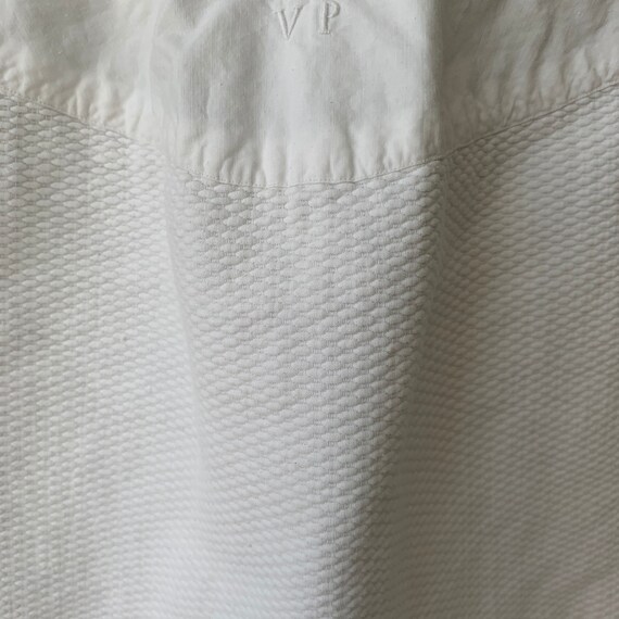 Gorgeous late 1800's VP monongram textured cotton… - image 3