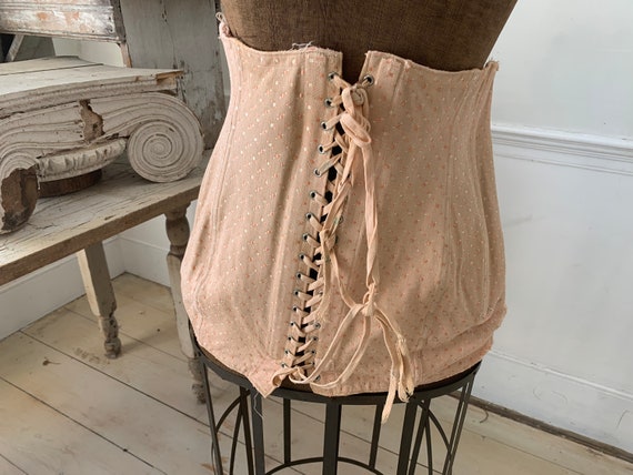 Vintage Girdle Corset Pink French 1940s Skirt Unde