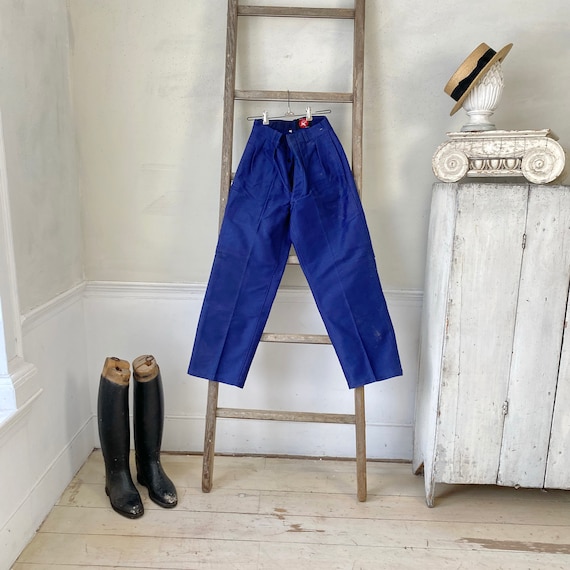 UNWORN! Vintage French Workwear Pants Dark Blue N… - image 2