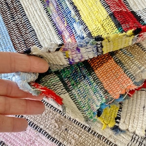 10 Yard Bolt European Rag Rug 21 Inches Wide Striped Colorful Stair or ...