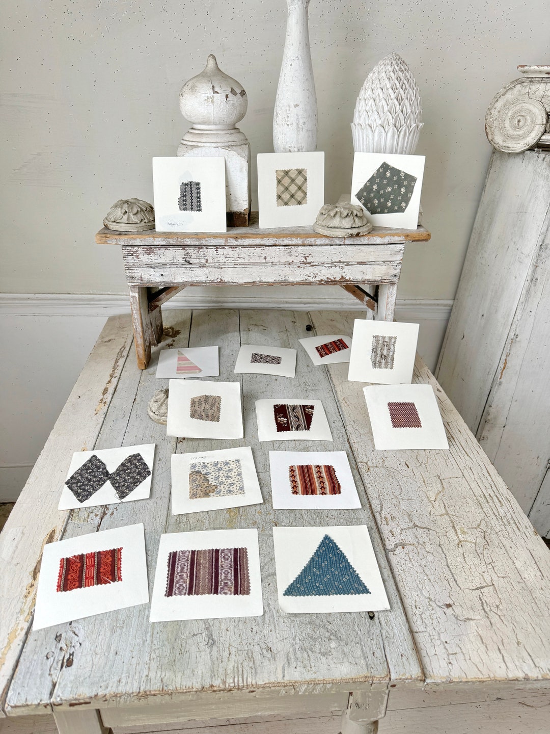 Patchwork Project Board 16 INSPIRATION Board / Patchwork Patches French Fabric Samples 1700's ...