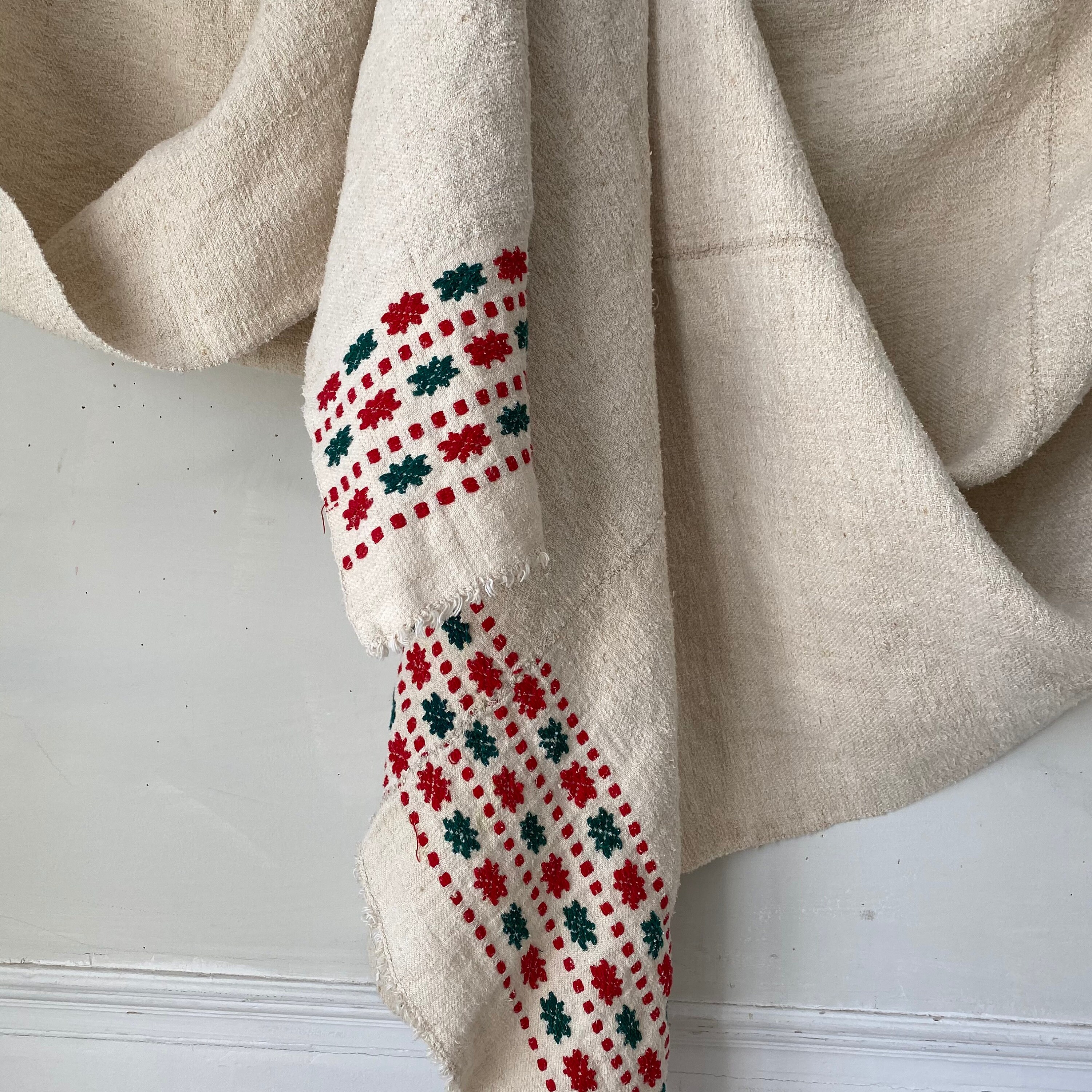 Antique Hand Woven Hemp Organic Blanket Throw Textile Etsy UK