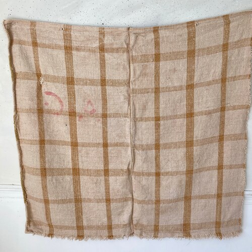 Farmhouse shops rustic textile antique hand woven linen French country Cottage chic cottagecore The Textile Trunk sack hack organic