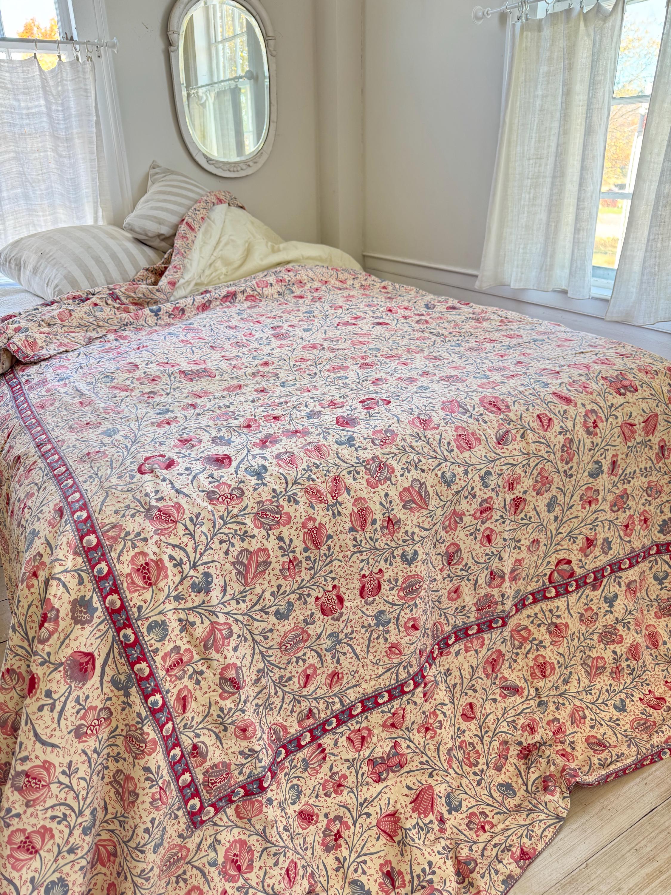 90x90 アンティーク フレンチインディエンヌ セット ブティ キルト