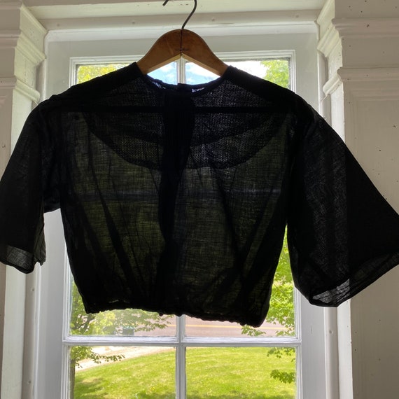 Black Victorian Cotton Lightweight Shirt 1900 Fren