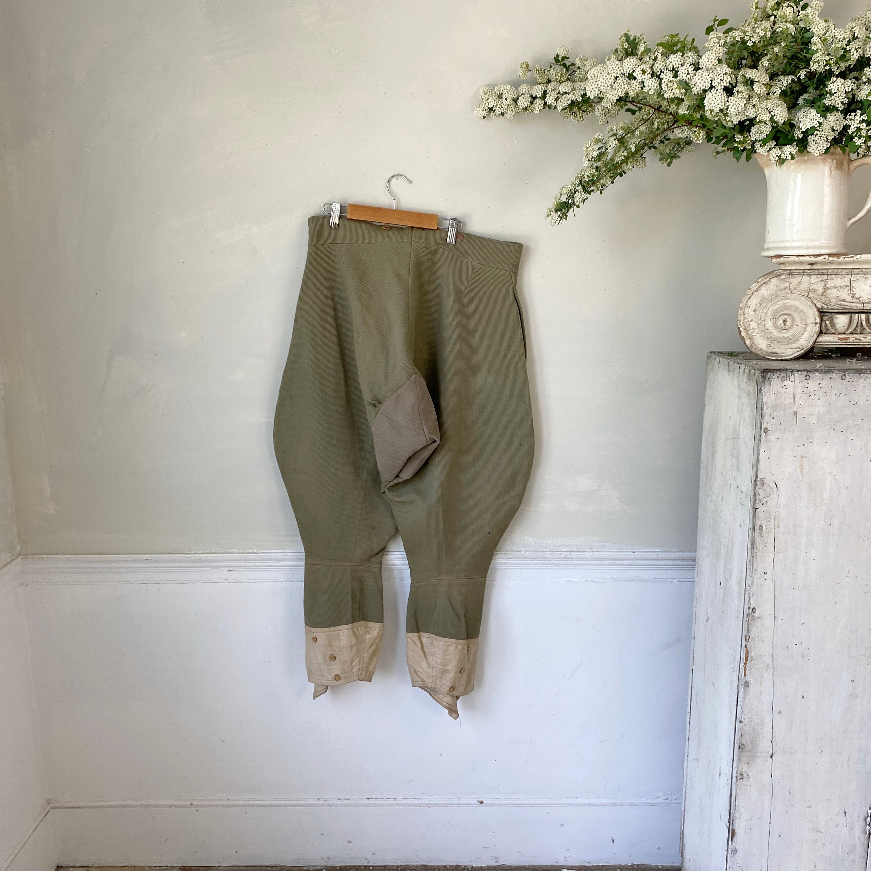 1920s Antique Vintage Riding Pants Jodhpurs Ribbed Wool 1920s Antique Vintage Riding Pants Jodhpurs Ribbed Wool
