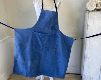 40's ビンテージ デニム エプロン/インディゴ アンティーク vintage ビンテージ インディゴ デニム エプロン 古着 アンティーク 藍
