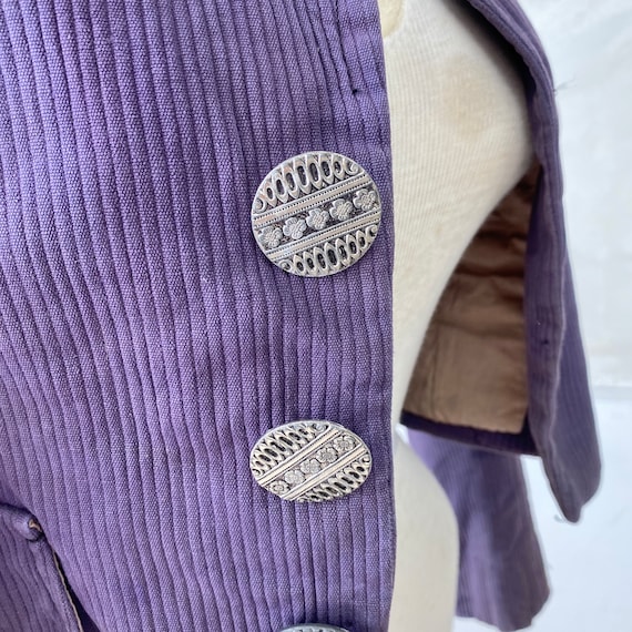 Cropped Jacket Vintage French purple coat possibl… - image 5