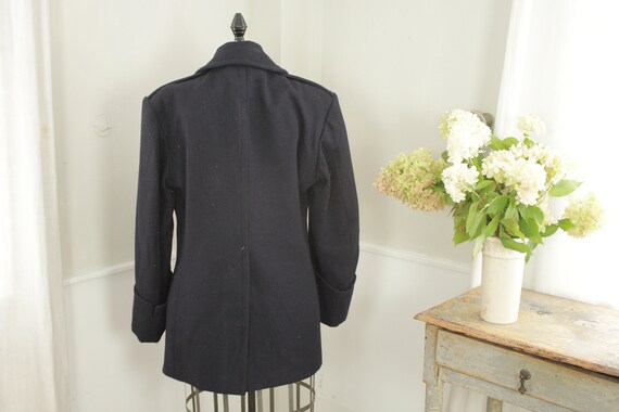 Police Coat Vintage French Wool work wear double … - image 7