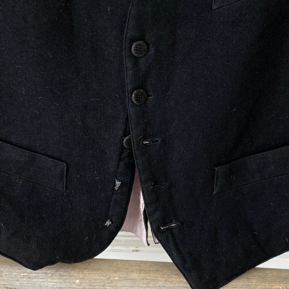Antique French black vest men's clothing clothes … - image 4