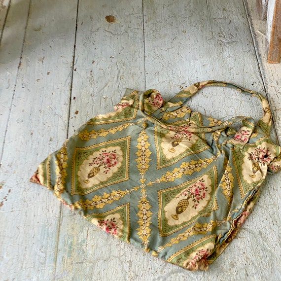 Antique 1920 Sewing hand bag fabric material old … - image 2