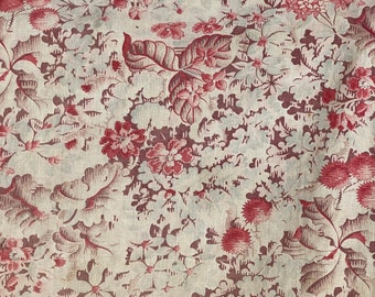 Faded floral antique fabric for projects damaged pink purple blue  sewing projects quilting pillows material The Textile trunk