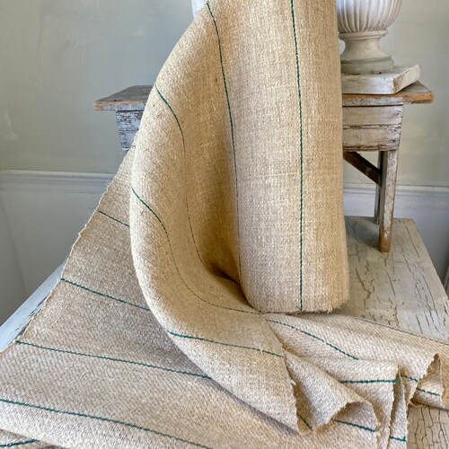 Stair Runner Grain Sack Fabric by the Yard Blue Stripe Heavy Etsy