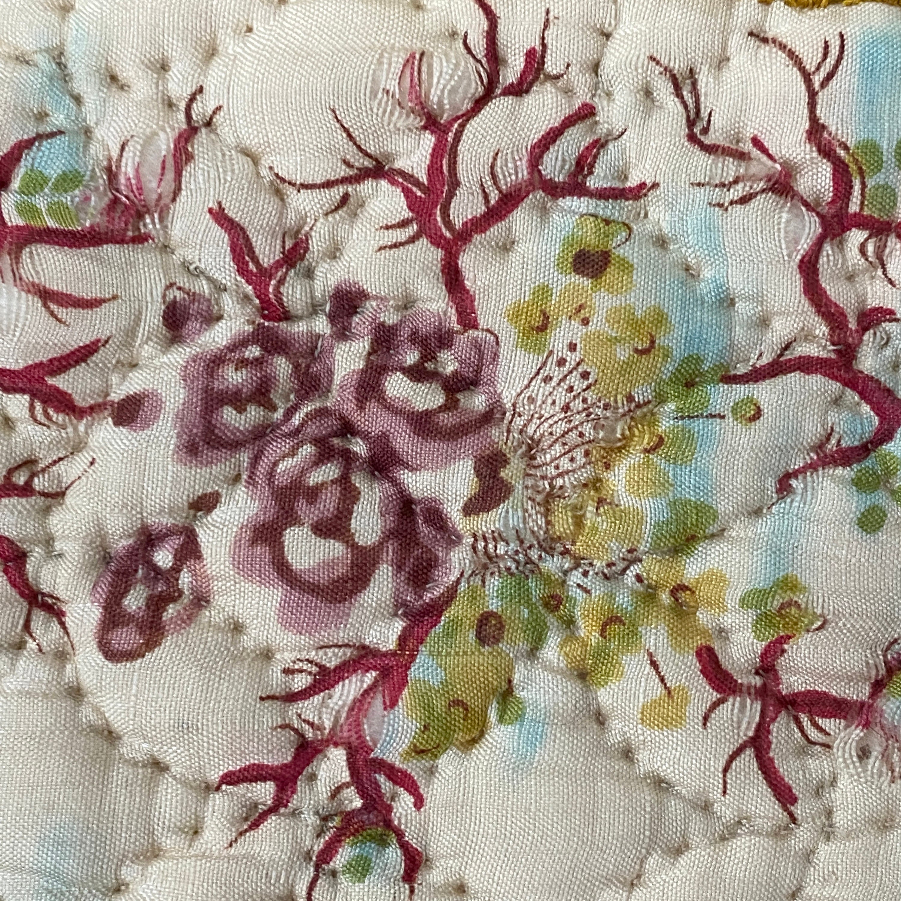 Silk Provence Antique French Boutis Quilt Pink Blue 18th 19th Etsy