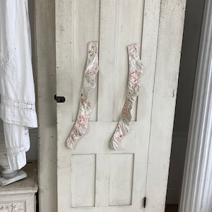 Antique French curtain drape tie back tiebacks 19th century French textilesUnique window treatment eco-friendly