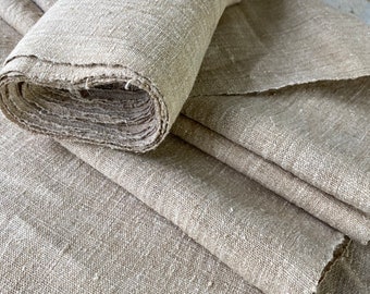 PER 1 YARD  Organic HEMP rough rustic coarse Antique Textile c1850 or earlier hand-woven grainsack fabric eco-friendly