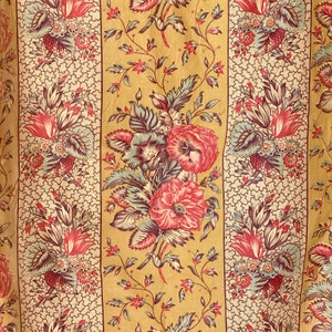 1 of SET antique Autumnal bed curtain English Victorian  19th century or earlierUnique window treatment eco-friendly