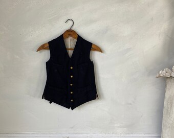 Men's Wool POSTAL Vest Workwear French Work Wear Antique French