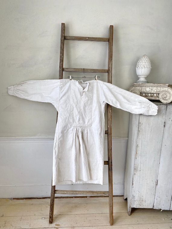 Antique French linen shirt farmers shirt artist smock… - Gem Antique French linen shirt farmers shirt artist smock… - Gem