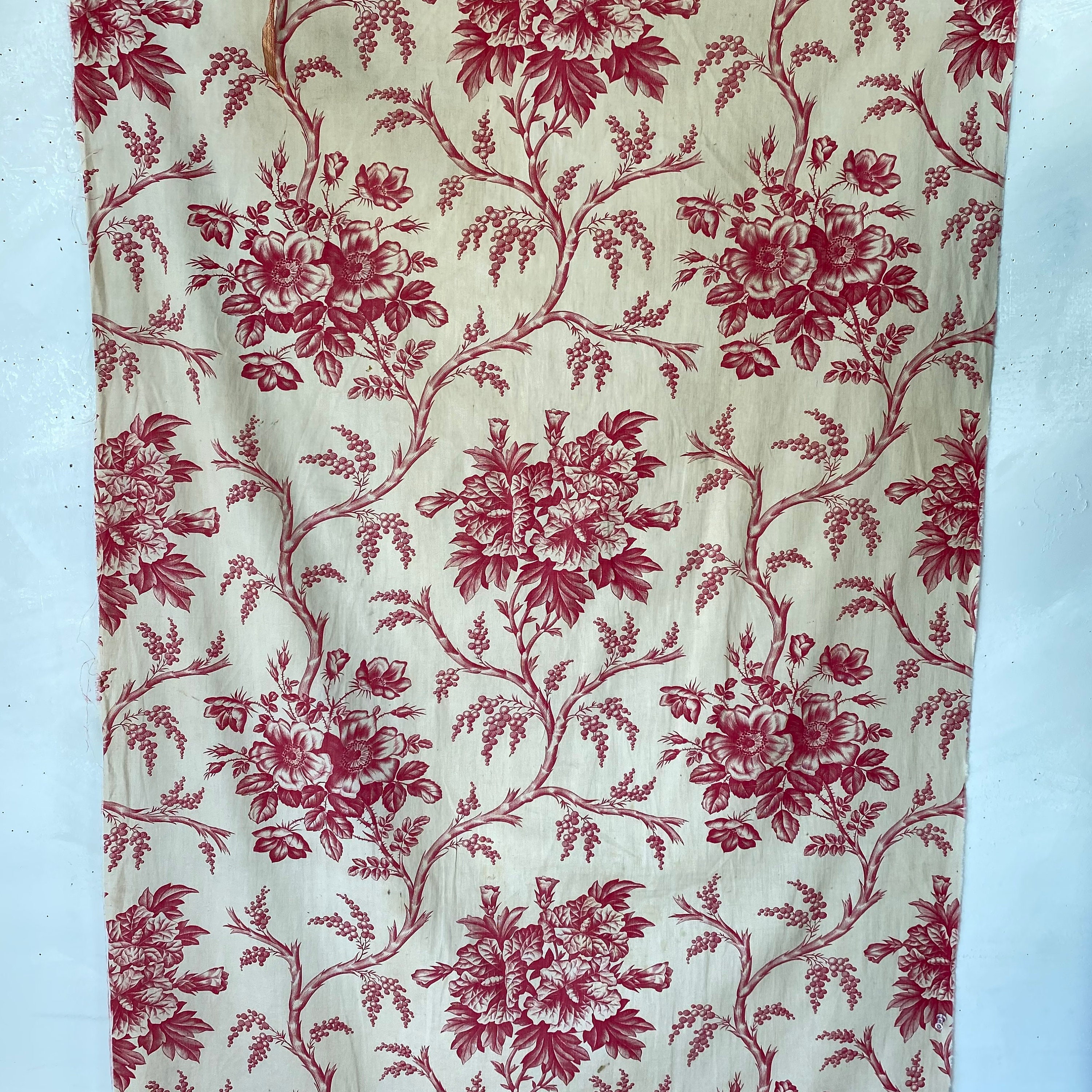 Textile Trunk — Antique French Toile Fabric