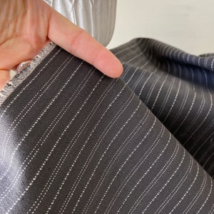 Gray Grey Trouser pant&#39;s RARE 1930  1940&#39;s French Shirting UNUSED Vintage Workwear fabric Work wear cotton clothing clothes shirting