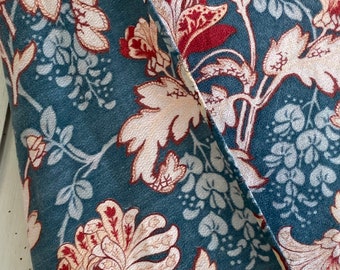 アーリー1940s ビンテージ　オリエンタル　ファブリック 2枚セット Green Flower Vintage Fabric, 2 Yards of 1940s Floral Fabric