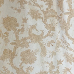 Curtain Antique French Block printed panel drape The Textile Trunk FABULOUS France findUnique window treatment eco-friendly