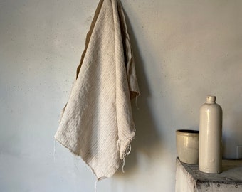 Striated homespun linen cotton mix 47 inches by 25 wide eco-friendly