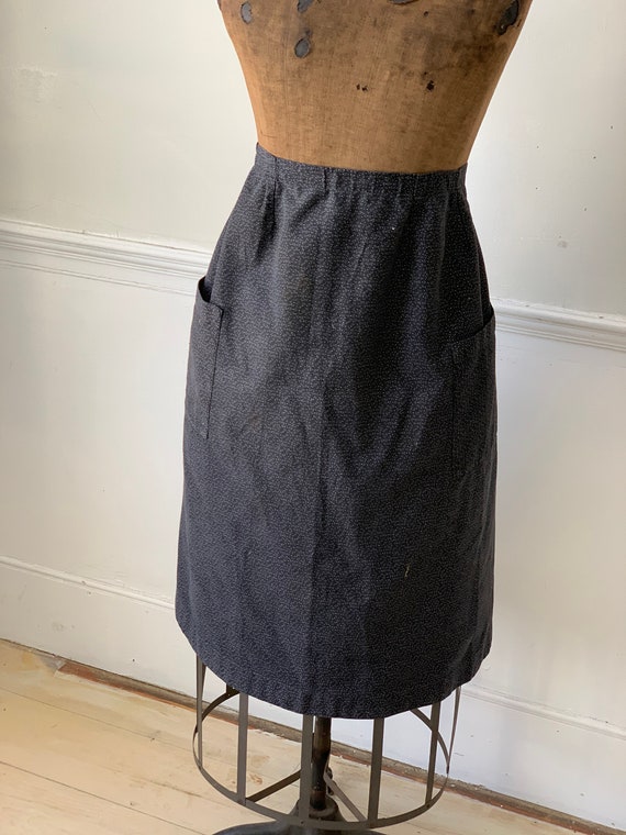 Vintage Waist Apron French Country Workwear Textile Cotton Etsy