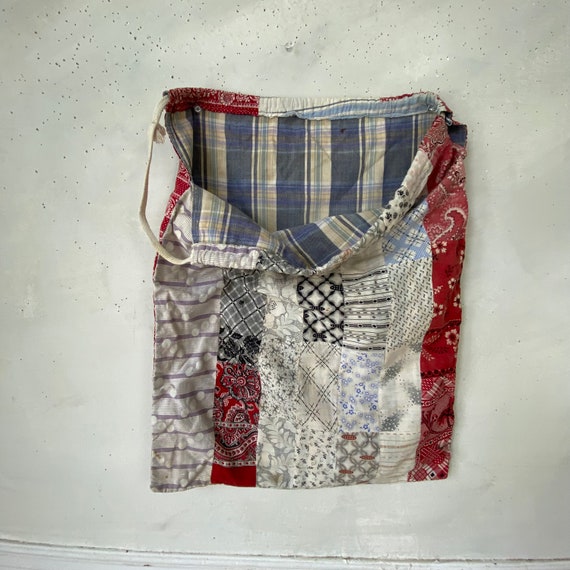 Patchwork Drawstring Bag Super Sweet  Bag Laundry… - image 8