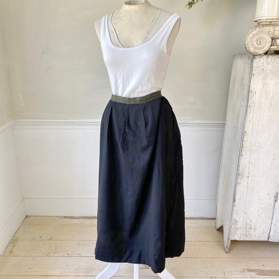 Super Soft Black Wool Petticoat Skirt Black Pleat… - image 1
