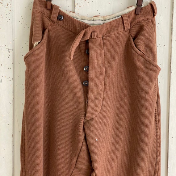 Vintage Cropped Pants Jodhpurs Thick Ribbed Wool … - image 8
