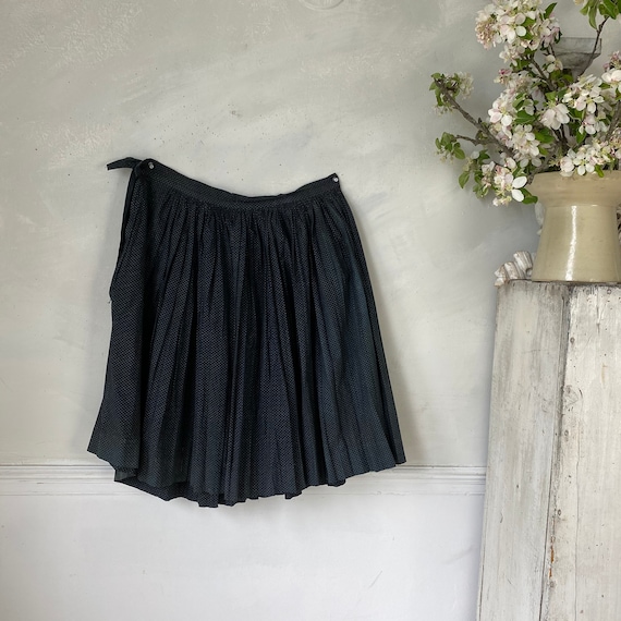 Vintage French Polka Dot Skirt 1920s Cotton Lined Ski… Gem