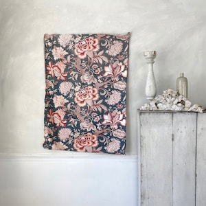 1890 Palampore inspired Antique French large scale floral Arborescent material from France eco-friendly