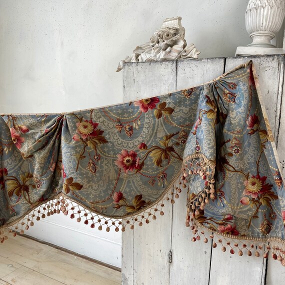 Buy Valance for Ciel De Lit Antique Blue Fabric AMAZING TRIM