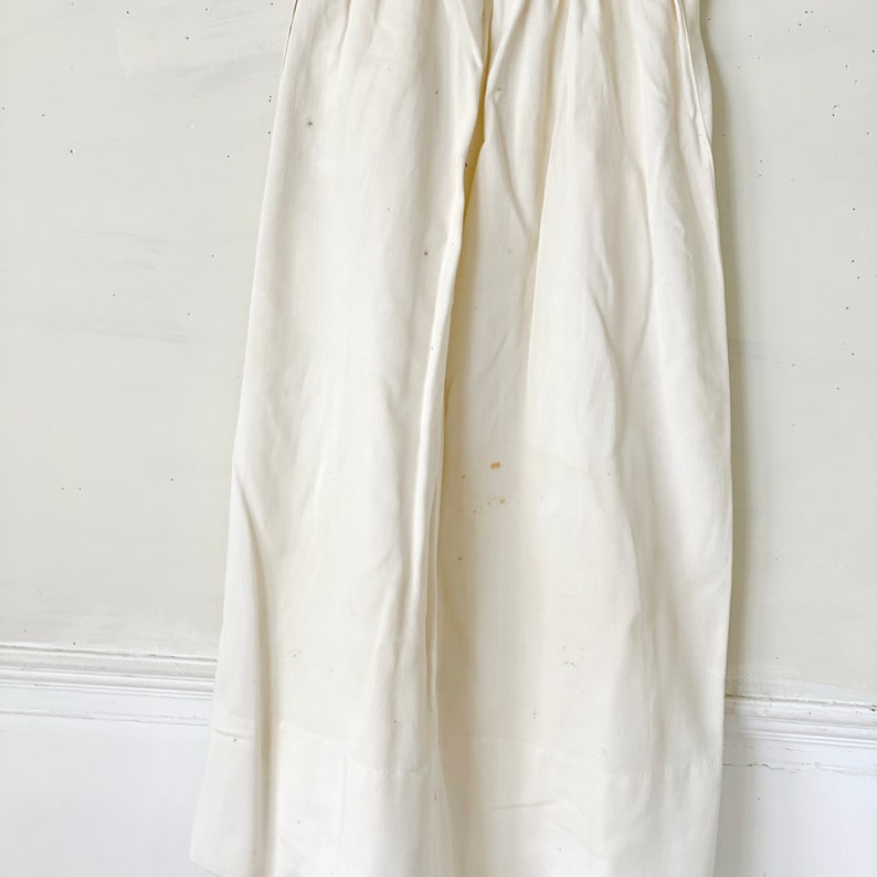 Vintage French Skirt Cream Beige Cotton Rayon 1930s-40s France The Textile Trunk image 7