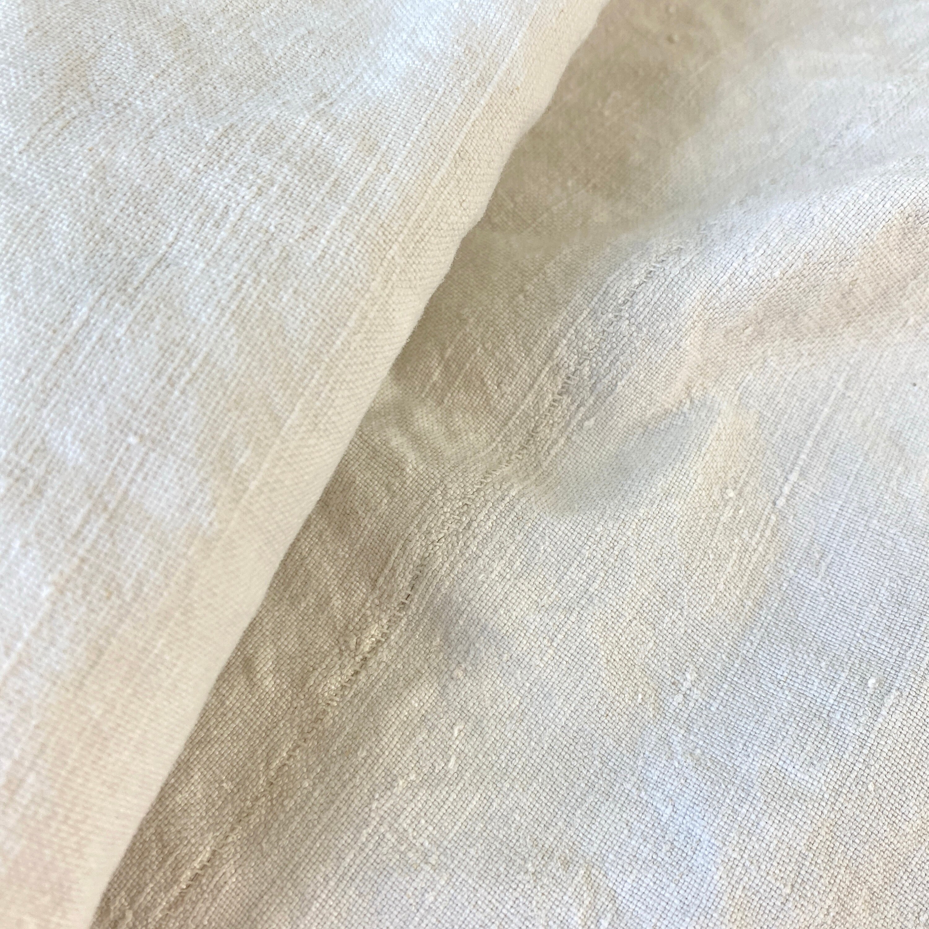 French Linen 72 X 103 JI Monogram Antique Sheet 1880 HEAVY