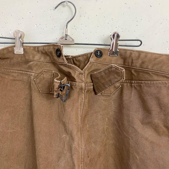 38 inch waist French Workwear Pants Vintage Brown… - image 9