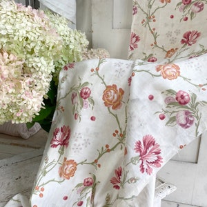 Antique French  fabric heavy weight upholstery pillow STUNNING eco-friendly